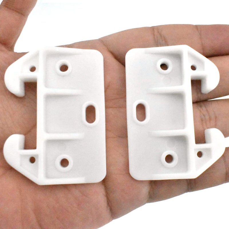 MARRTEUM 12 Pieces Plastic Drawer Guides Drawer Track Rail Slides Brackets with Mounting Screws for Dresser Cabinet Closet Drawer, White - Image 5